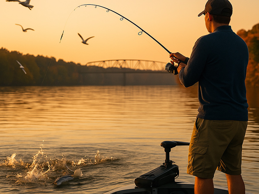 Chasing Baitfish in Open Water
